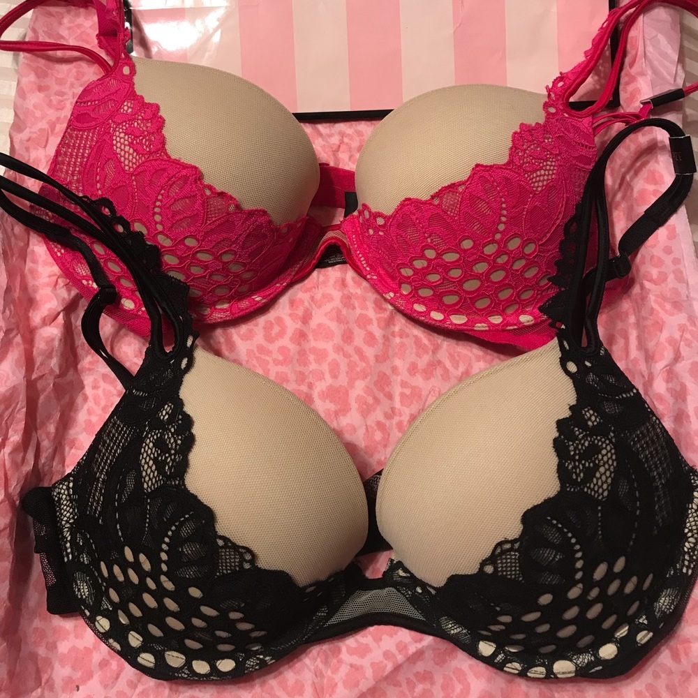Victoria’s Secret 32C nude pink and black bundle